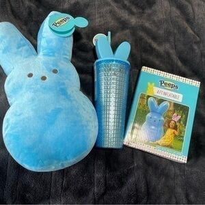 NWT Peeps Bundle Blue Tumbler, Plush & 4-Foot Tall Inflatable Blue Peeps Bundle